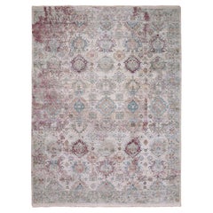 Tapis du Caucase noué à la main beige à motifs de Gul du Caucase 9'0" x 12'0"