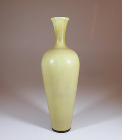 Vase aus beigem Steingut, Berndt Friberg, Gustavsberg, 1963
