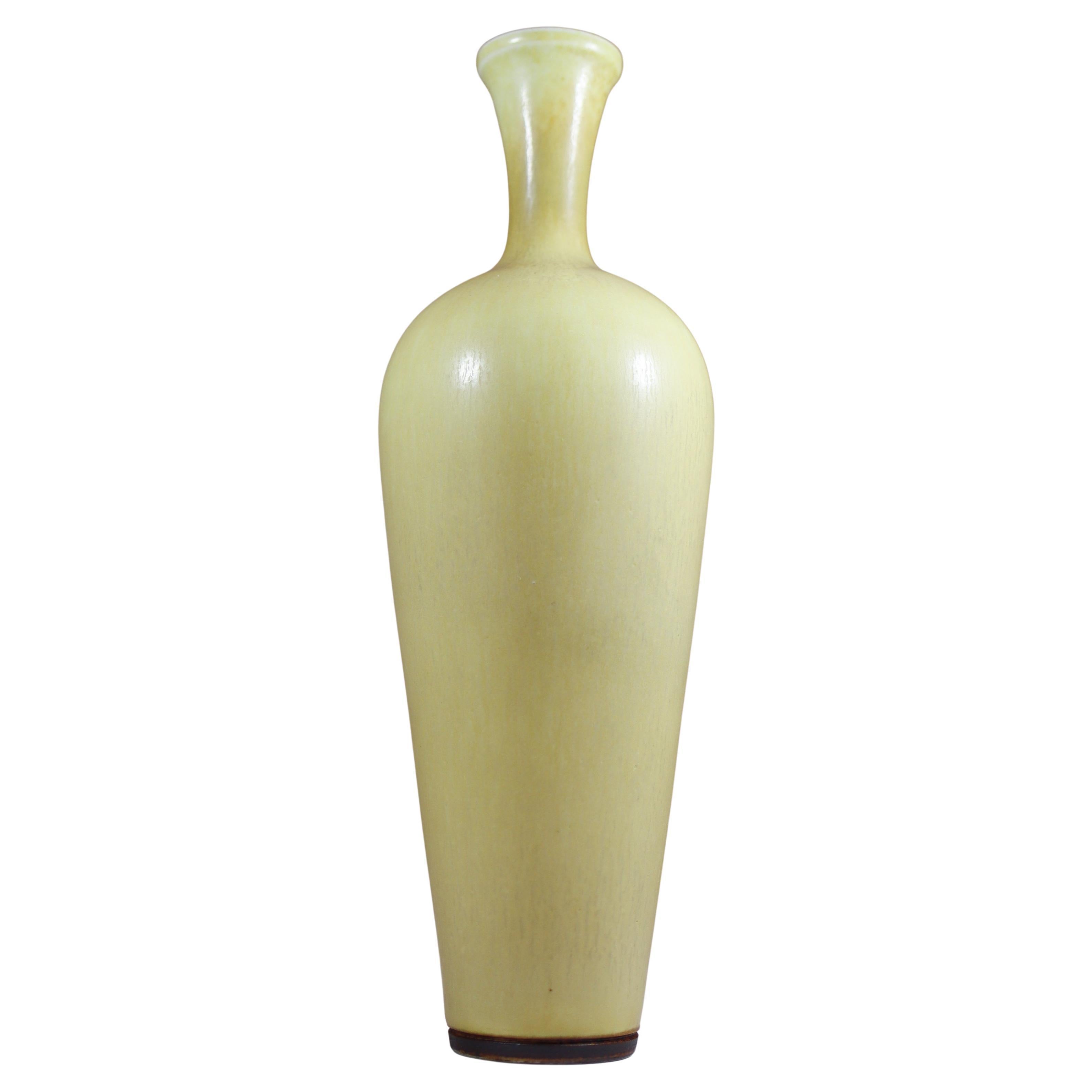 Vase en grès beige, Berndt Friberg, Gustavsberg, 1963
