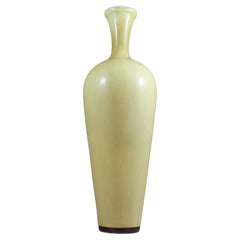 Vase aus beigem Steingut, Berndt Friberg, Gustavsberg, 1963