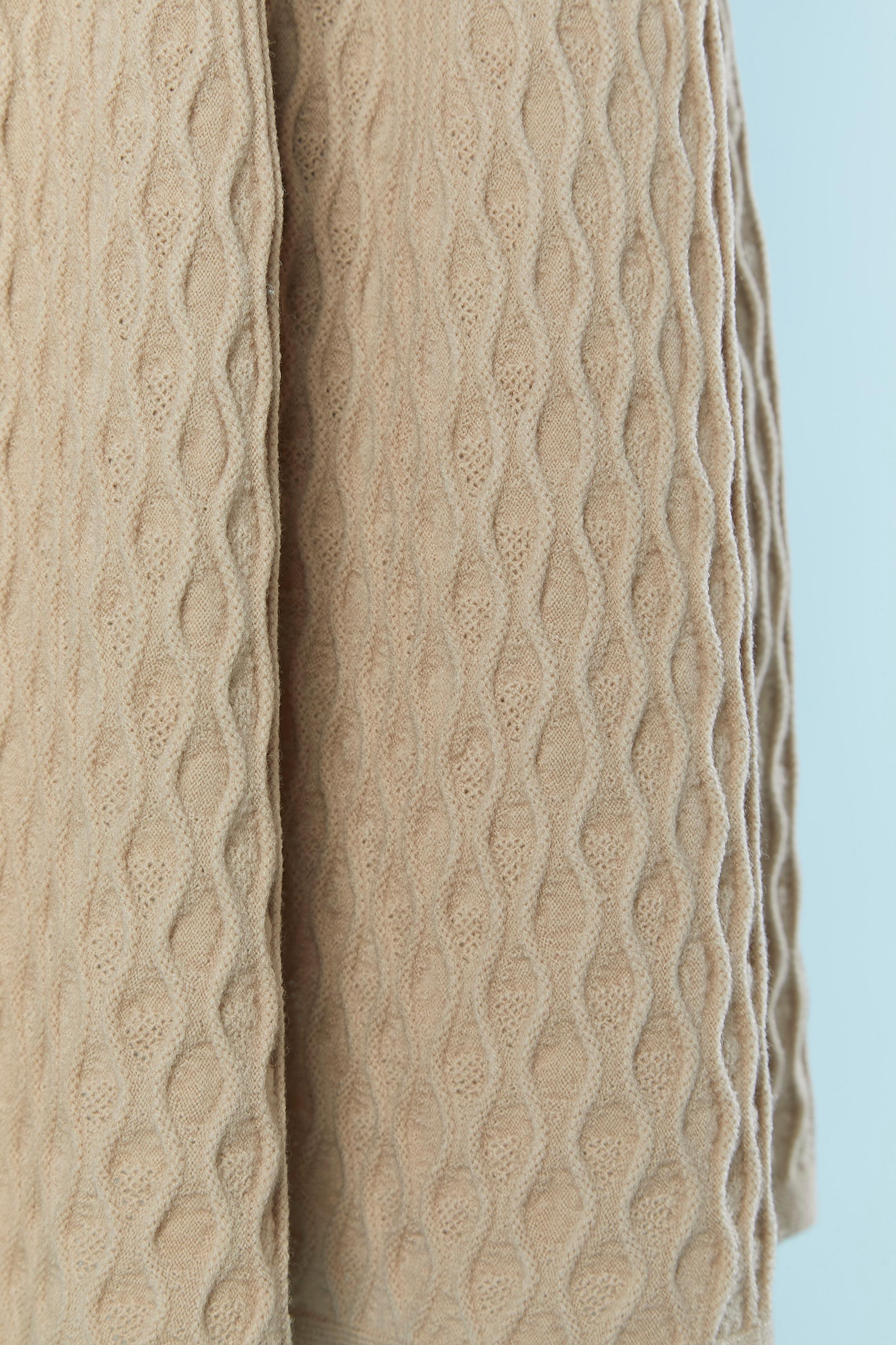 Maglione e gonna jacquard beige ALAIA In condizioni ottime in vendita a Saint-Ouen-Sur-Seine, FR