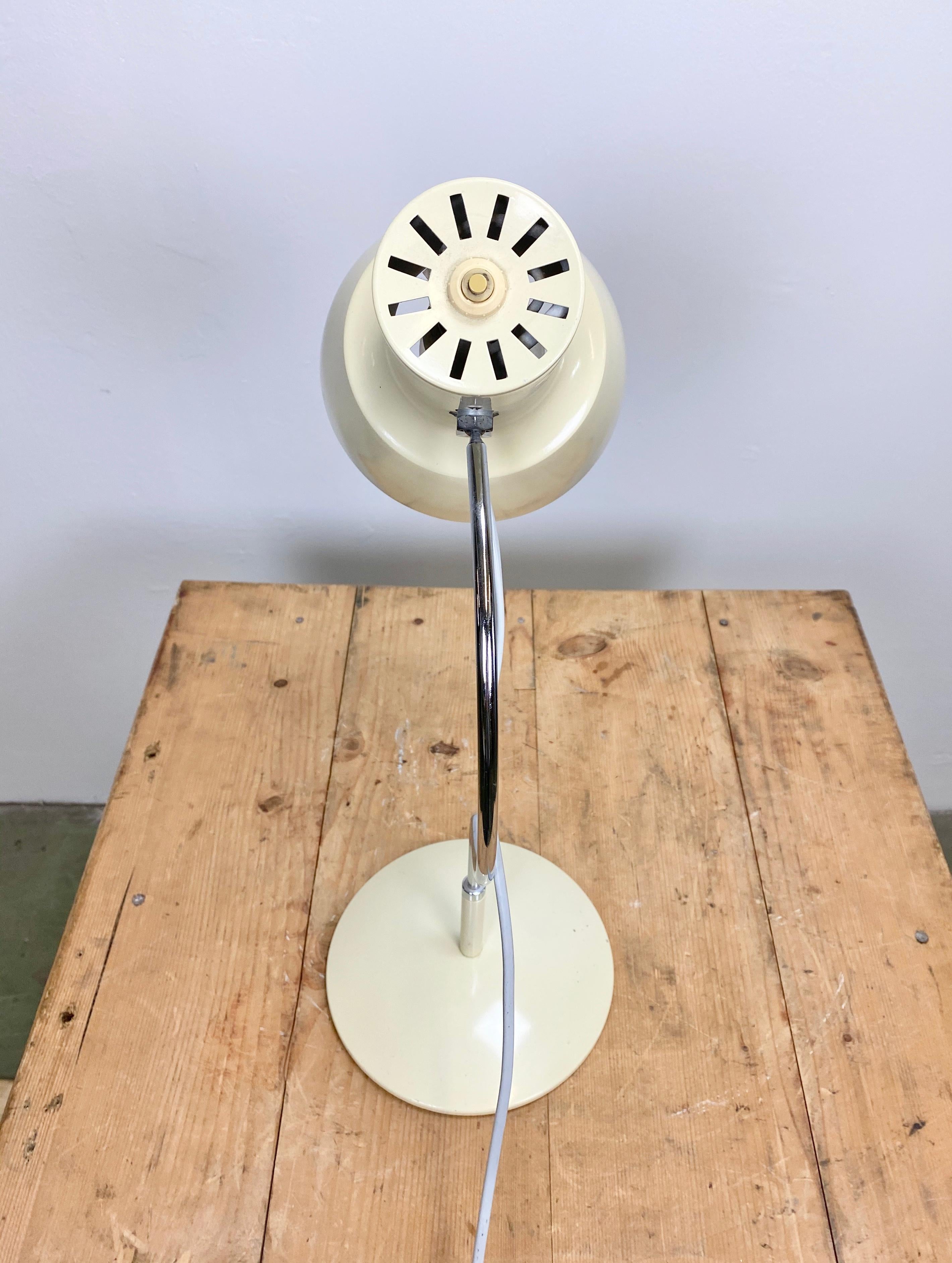 Industrial Beige Table Lamp by Josef Hurka for Napako, 1960s