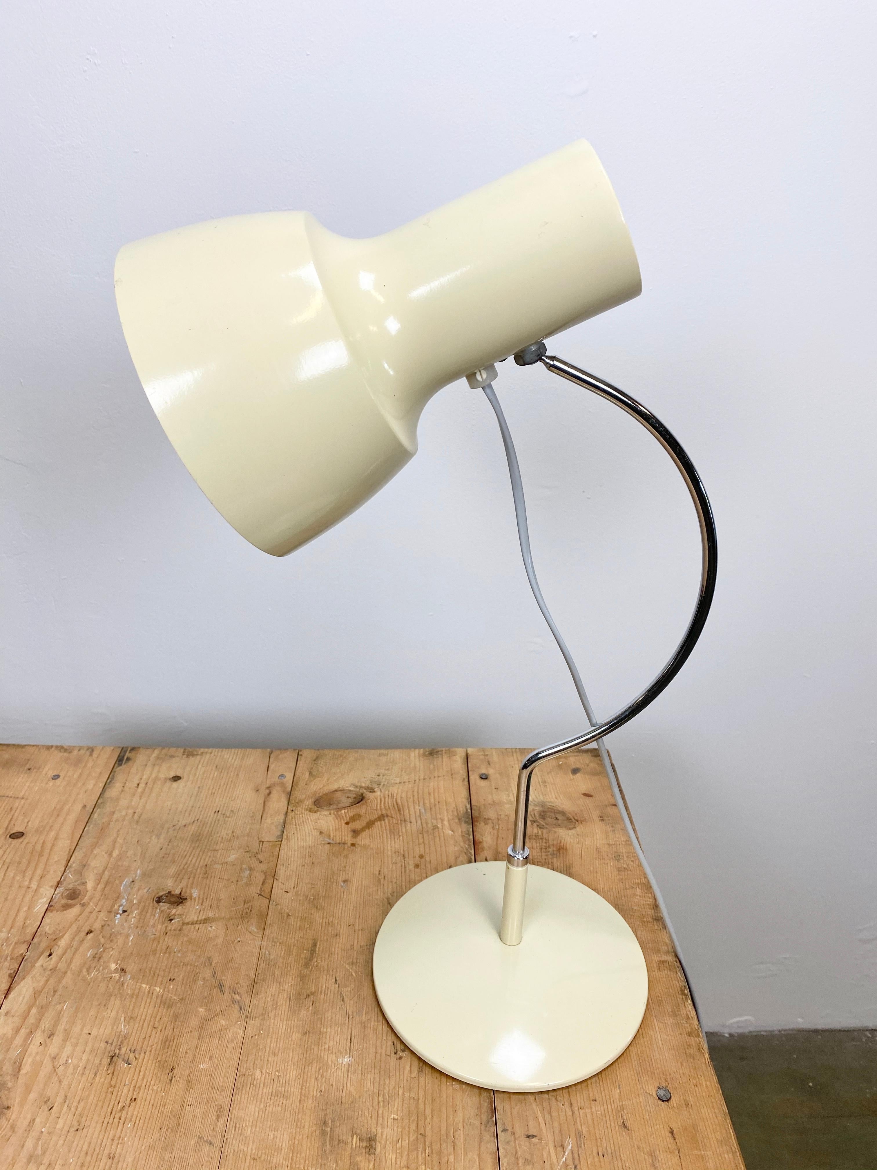 Beige Table Lamp by Josef Hurka for Napako, 1960s In Good Condition In Kojetice, CZ