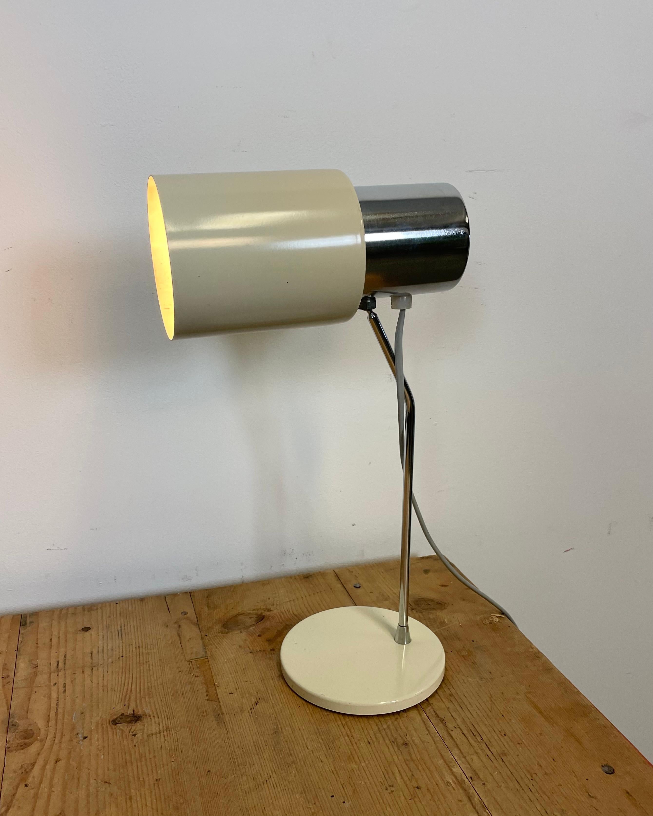 Beige Table Lamp by Josef Hurka for Napako, 1970s For Sale 7