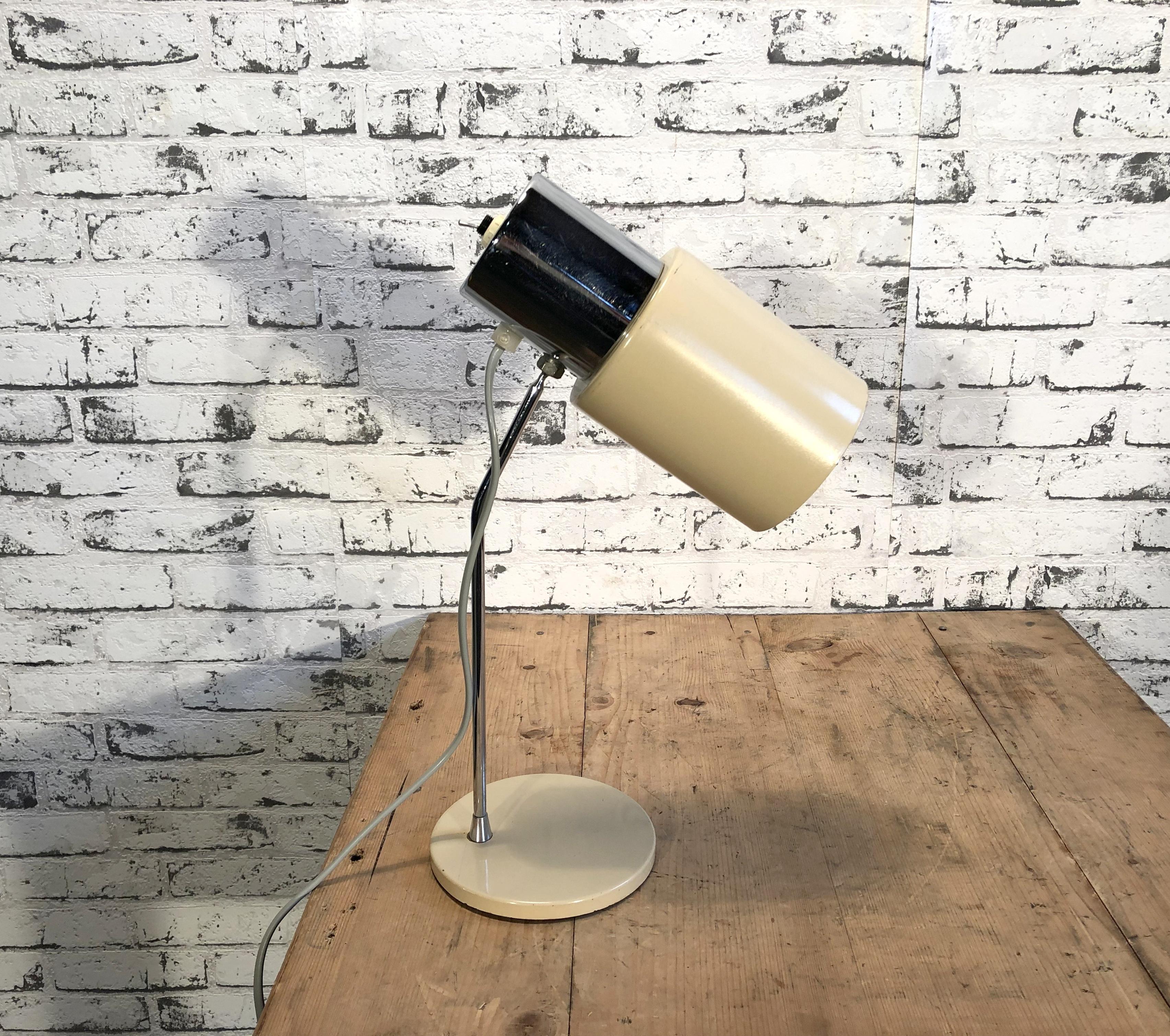 Industrial Beige Table Lamp By Josef Hurka For Napako, 1970s
