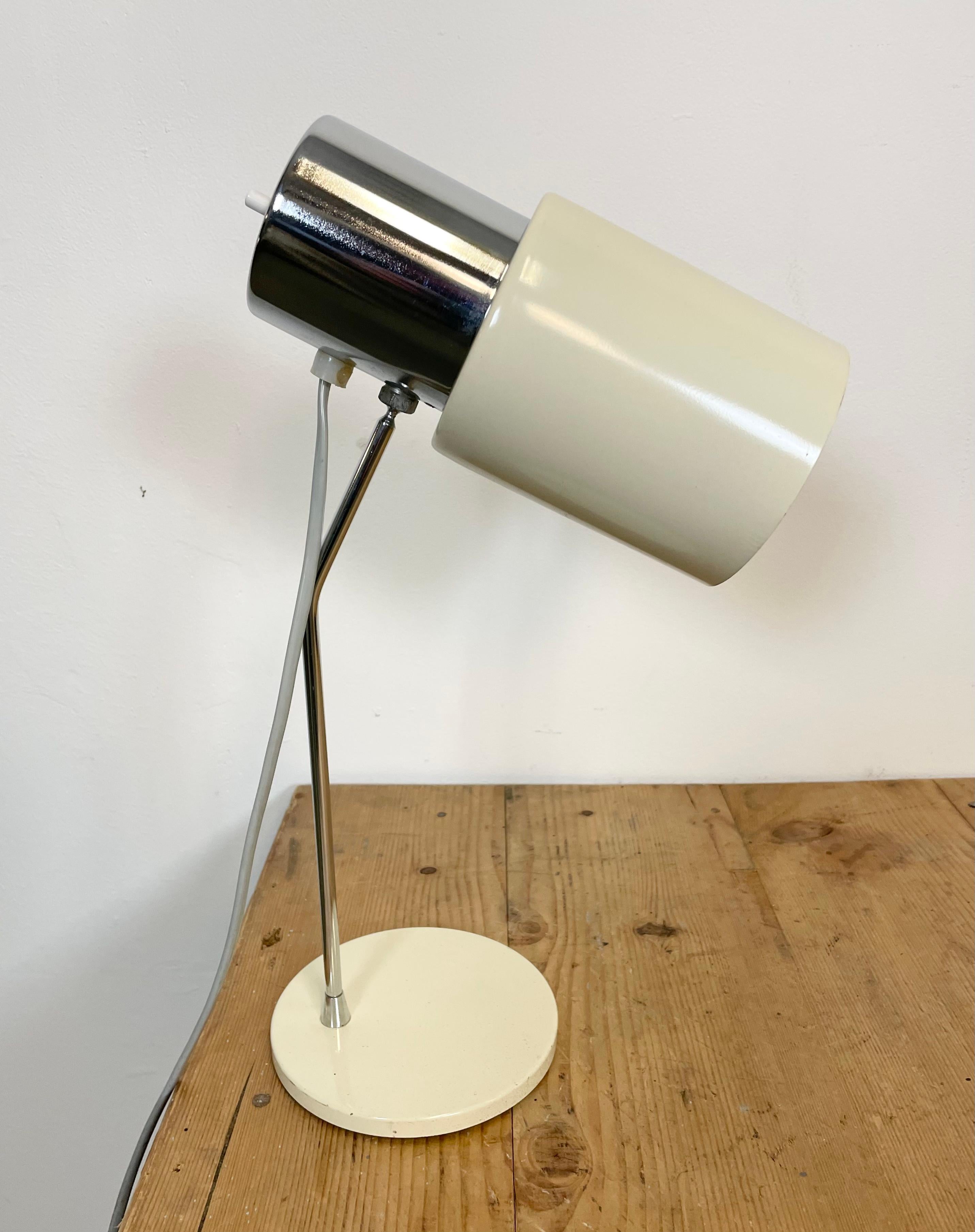 Beige Table Lamp by Josef Hurka for Napako, 1970s In Good Condition For Sale In Kojetice, CZ