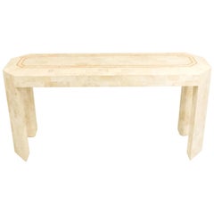 Beige Tessellated Hardstone Console Table