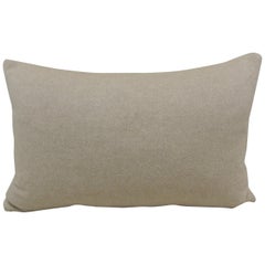 Beige Tone-on-tone Loro Piana Cashmere Decorative Lumbar Pillow