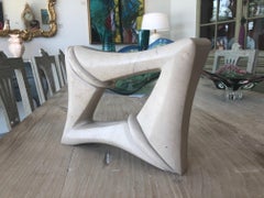 Beige Trani Stone Sculpture titled "Communication" by Jesper Neegaard