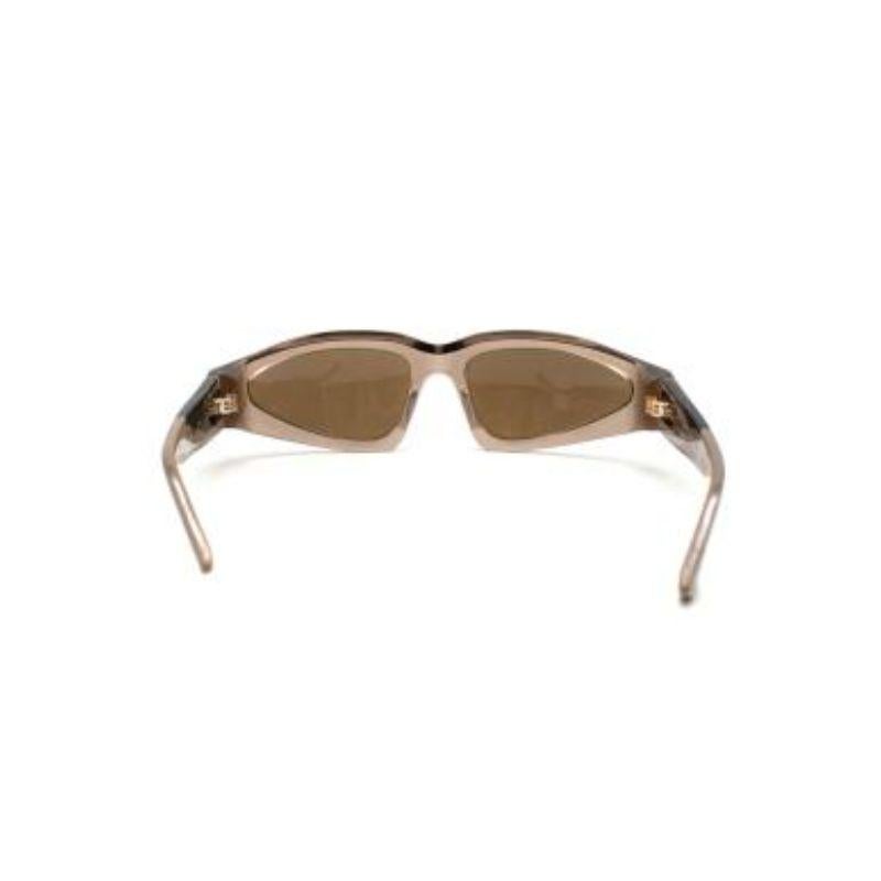 Beige transluzente Acetat-Sonnenbrille umwickeln 1