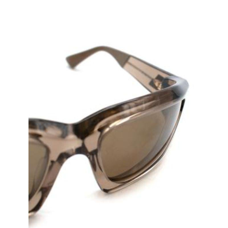 Beige transluzente Acetat-Sonnenbrille umwickeln 2