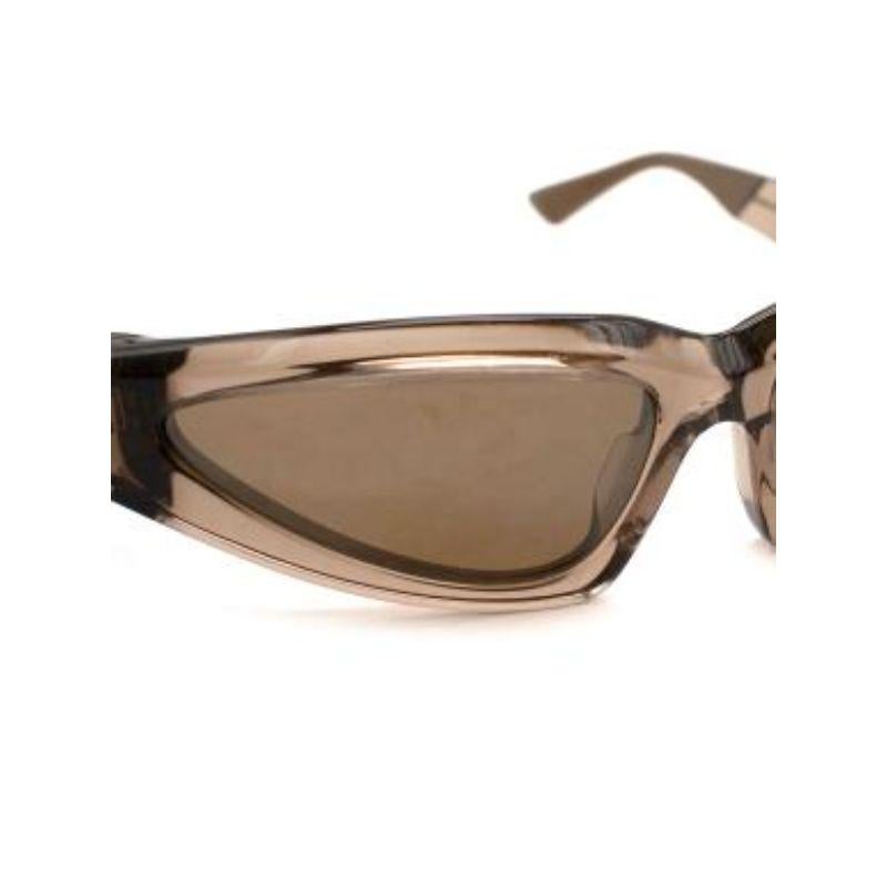 Beige transluzente Acetat-Sonnenbrille umwickeln 3