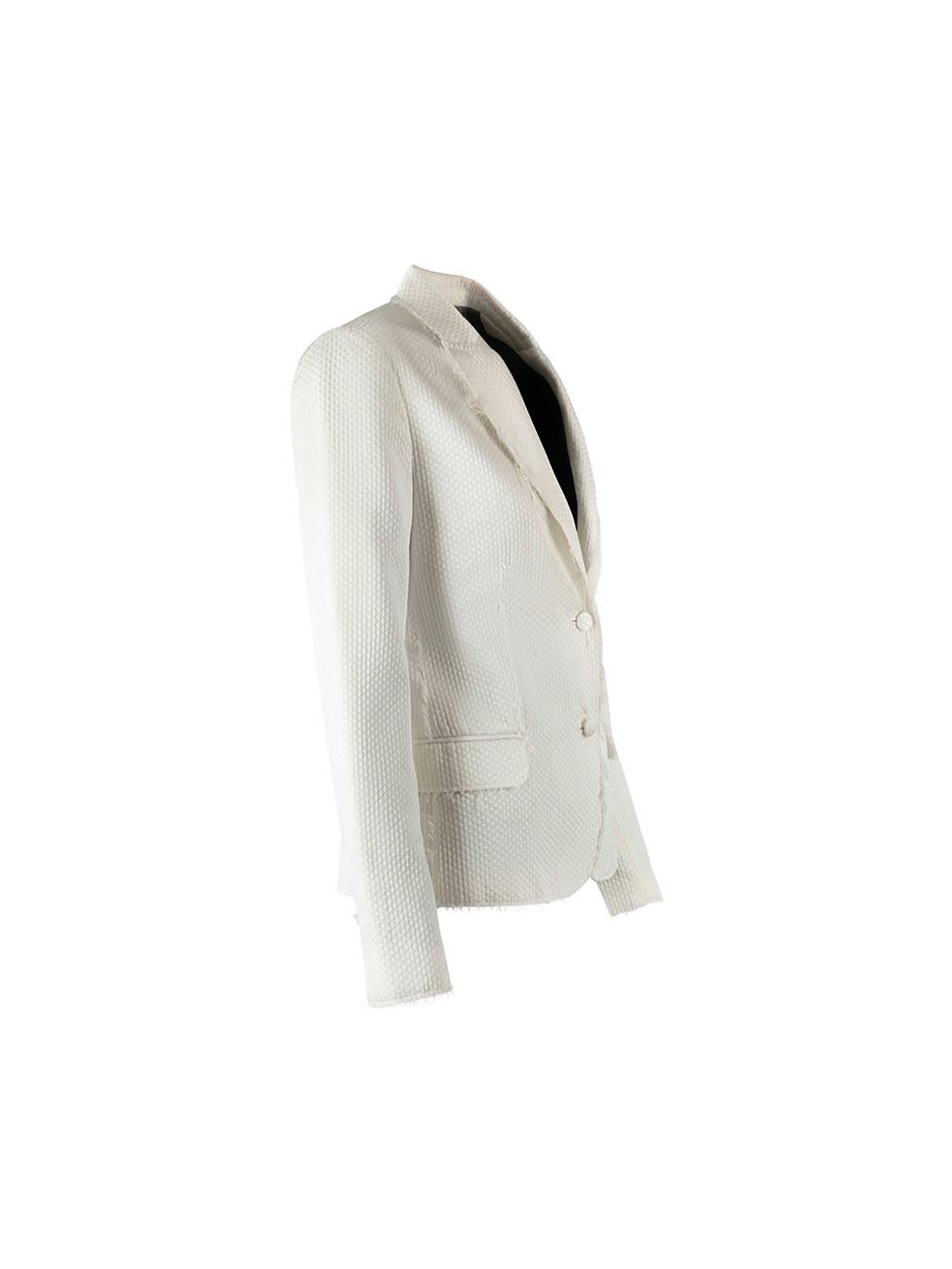 CONDITION is Very good. Minimal wear to jacket is evident. Minimal wear to neckline lining with makeup marks and the brand label has become unattached at one side on this used Zadig & Voltaire Deluxe designer resale item.
