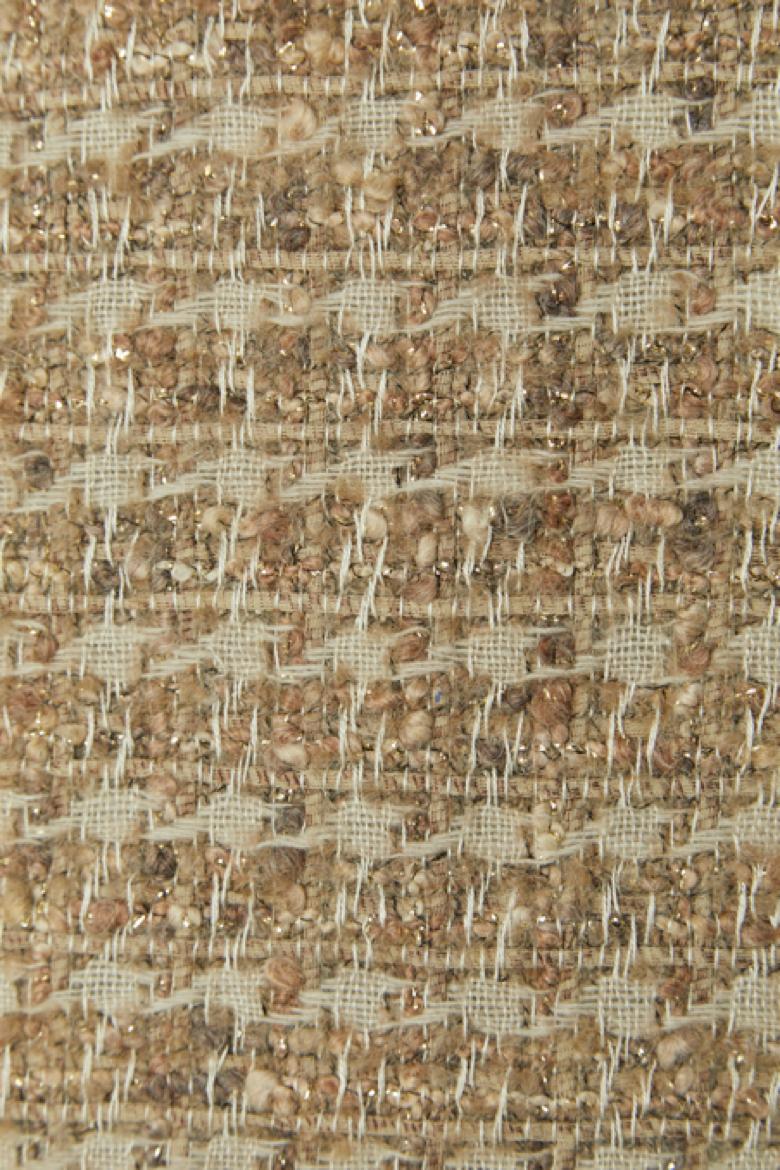 Chaqueta de tweed beige CHANEL en venta 2