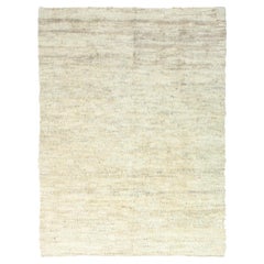 Alfombra Oriental Flokati Estilo Griego de Lana Natural Beige Sin Teñir Anudada a Mano