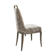 Chaise tapissée beige