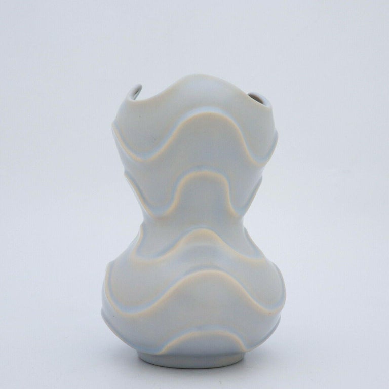 A vase designed by Ewald Dahlskog in the 1930s at Bo Fajans in Gefle, Sweden. It is 21 cm high and in perfect condition.