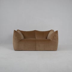 Beige Velvet Le bambole 2seat sofa by Mario Bellini for B&B Italia