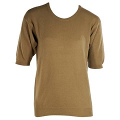 Beige Vintage Chanel Cashmere Sweater Top