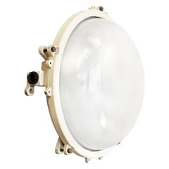 Vintage Industrial Cast Aluminum Frosted Glass Wall Ceiling Lamp Scones (2x) Vintage Industrial Cast Aluminum Frosted Glass Wall Ceiling Lamp Scones (2x)