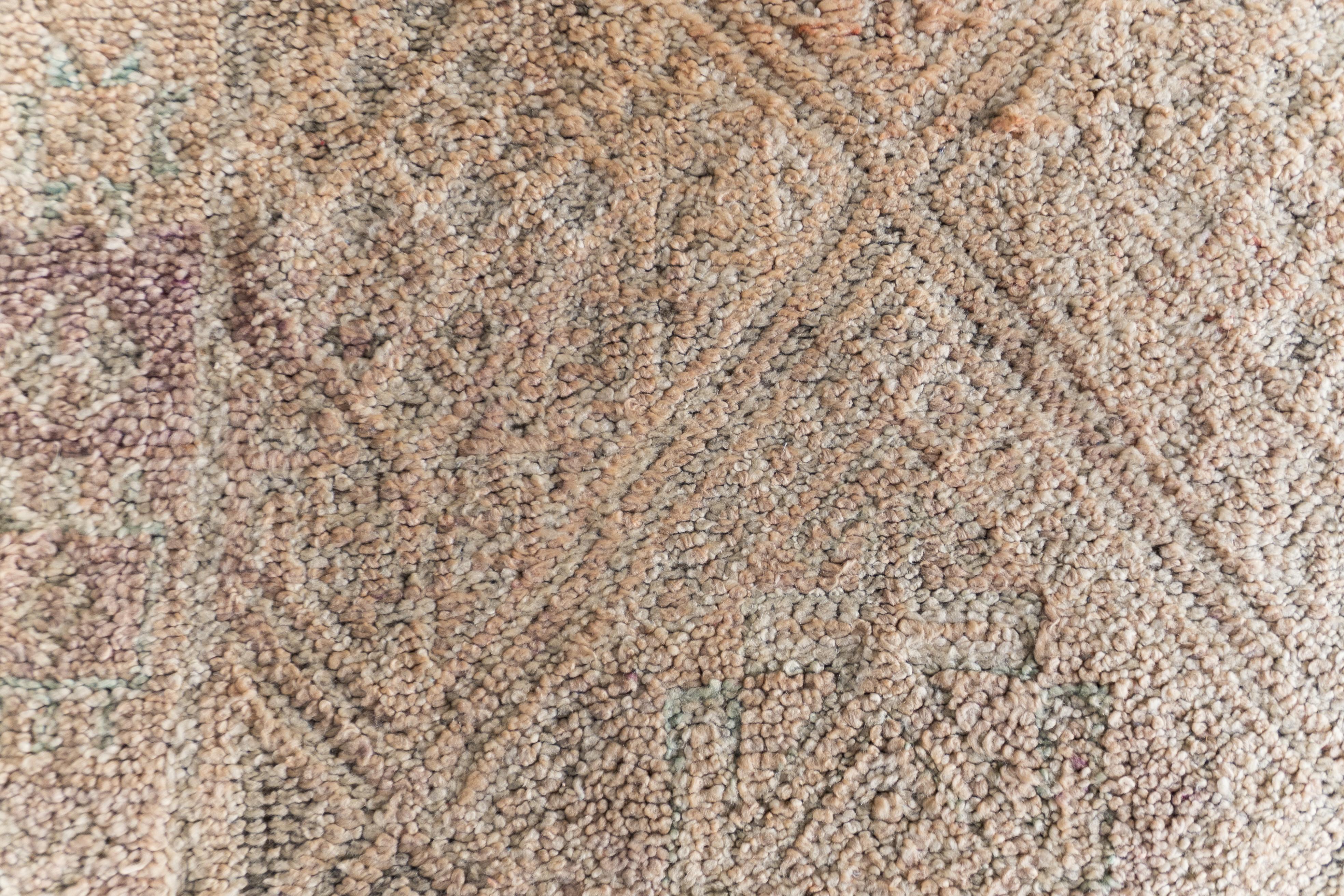 Beige Vintage marokkanischen Berber Teppich aus 70er Jahren 100% Wolle 5.7x10 Ft 175x300 Cm (Art déco) im Angebot