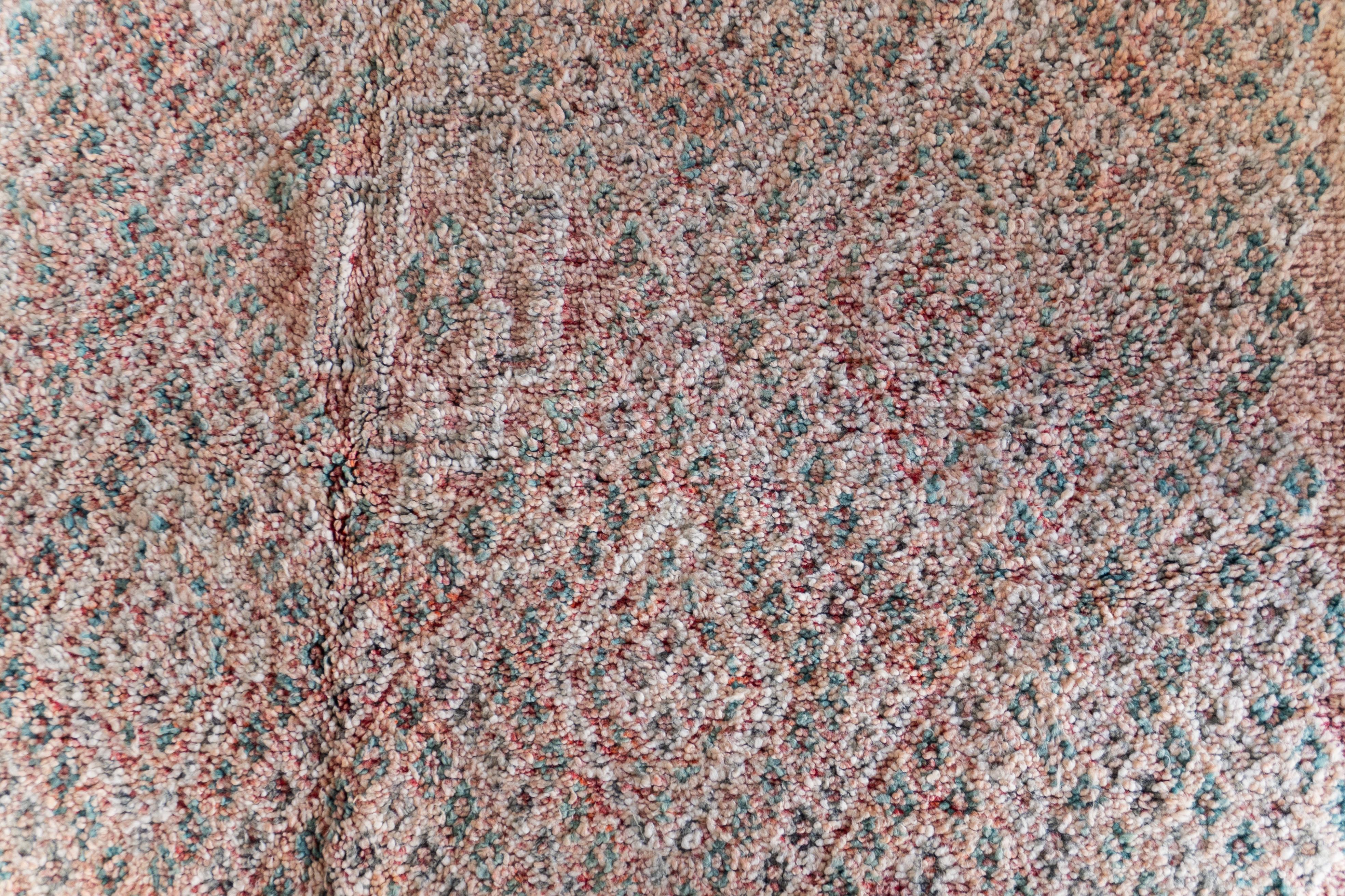Beigefarbener marokkanischer Berberteppich aus den 70ern  100% Wolle  7,5x11 Ft 230x330 Cm (Handgeknüpft) im Angebot