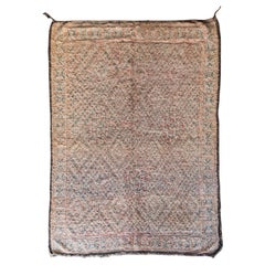 Beige Vintage Moroccan Berber Rug from 70s | 100% wool | 7.5x11 Ft 230x330 Cm