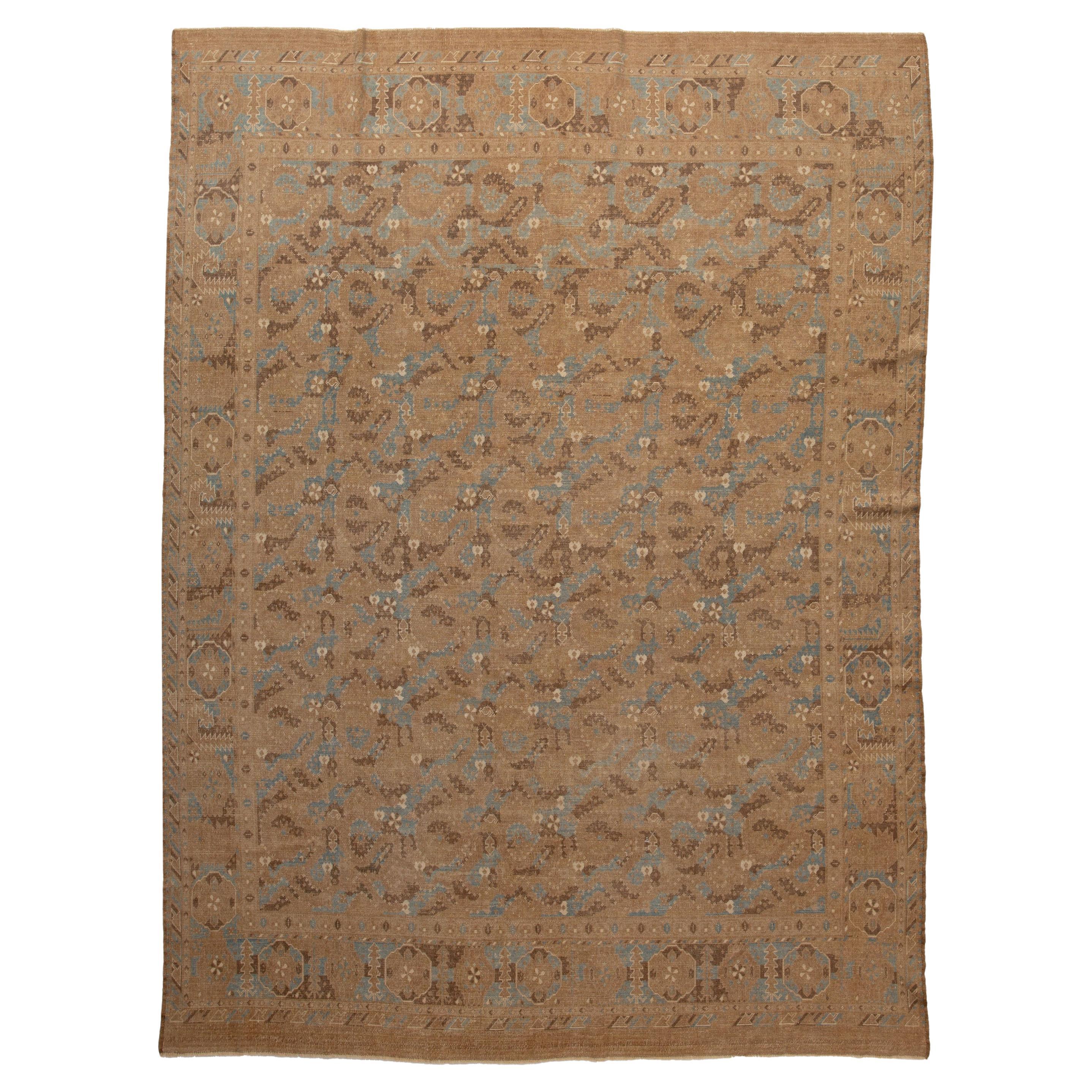 abc carpet Beige Vintage Traditional Wool Rug - 7' x 9'6"