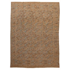 Tapis traditionnel beige vintage en laine abc - 7' x 9'6"