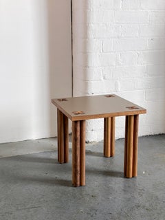 Beige & Walnut Hana Side Table