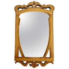 Beige Wooden Table Mirror, France, 1920s