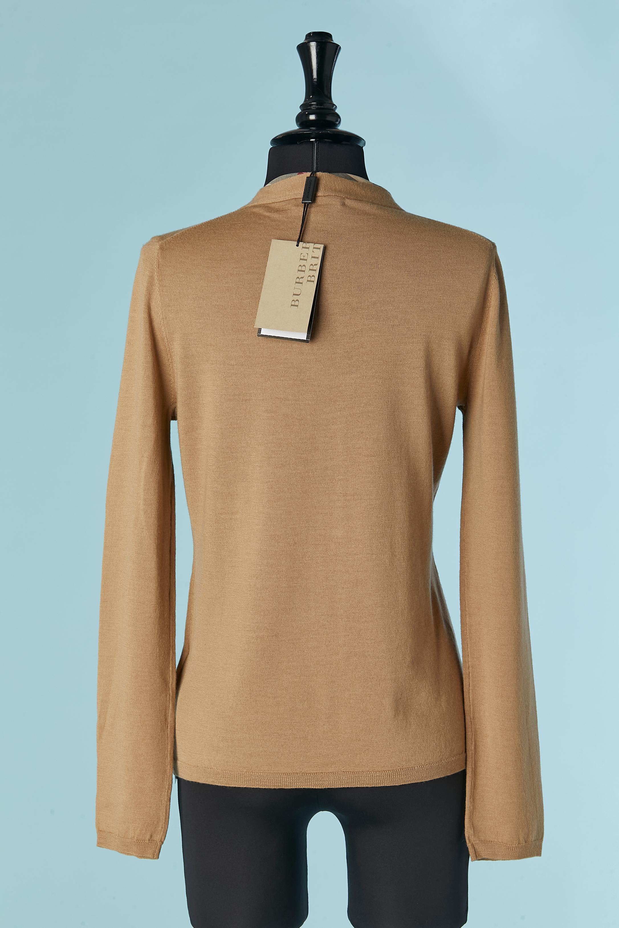 Beige Wollstrickjacke BURBERRY BRIT Neu im Angebot 1