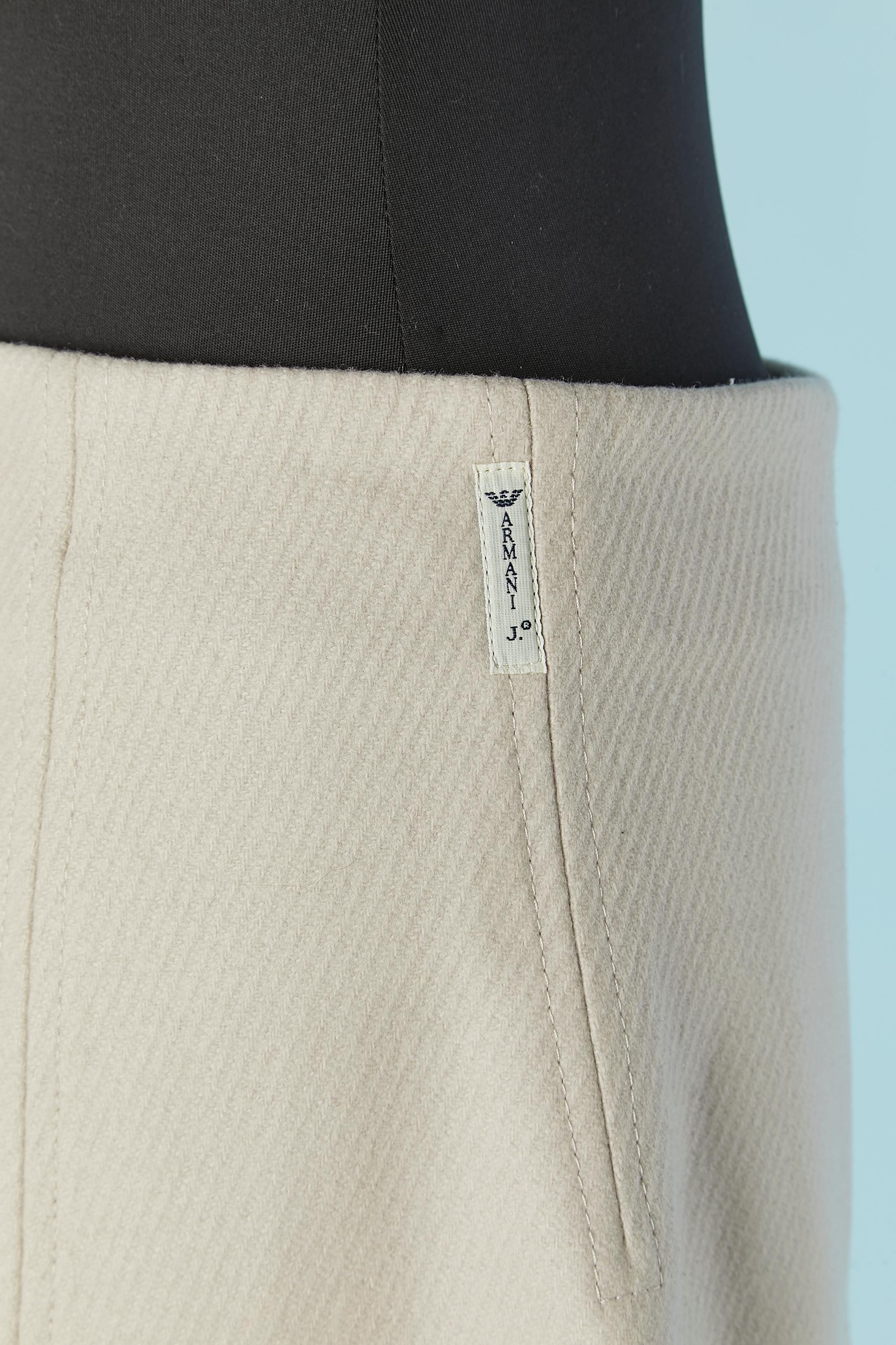 Beige wool mini skirt with box-pleats ARMANI JEANS New For Sale 1