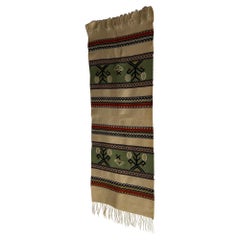 Beige Wool Runner Wall Decor, Sweden 1960s