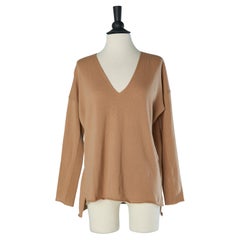 Pull en laine beige avec encolure en V BARBARA Bui New