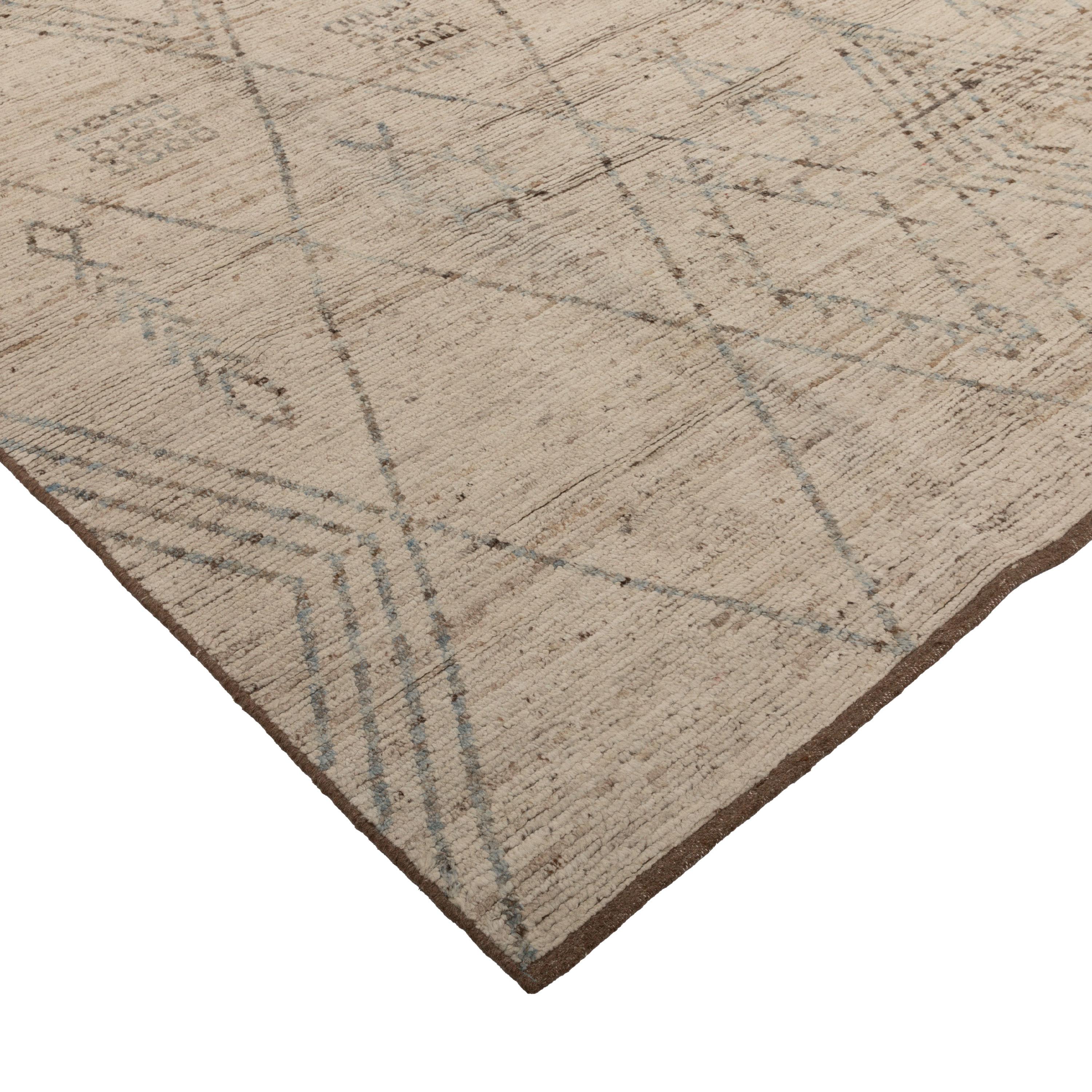 Mid-Century Modern abc carpet Beige Zameen Transitional Wool Rug - 10'5