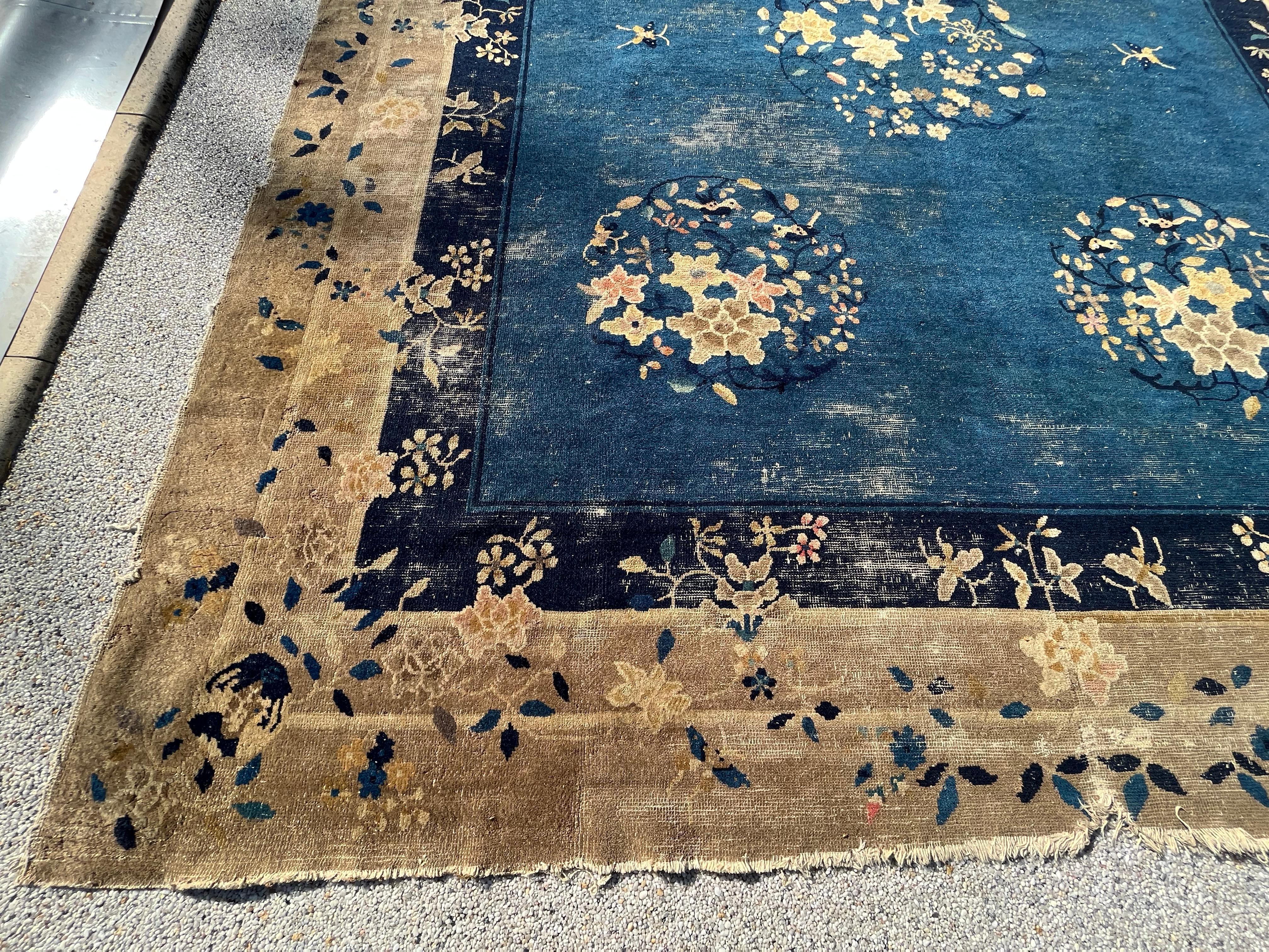 Beijing Chinese Art Deco Rug Circa 1900 For Sale 5