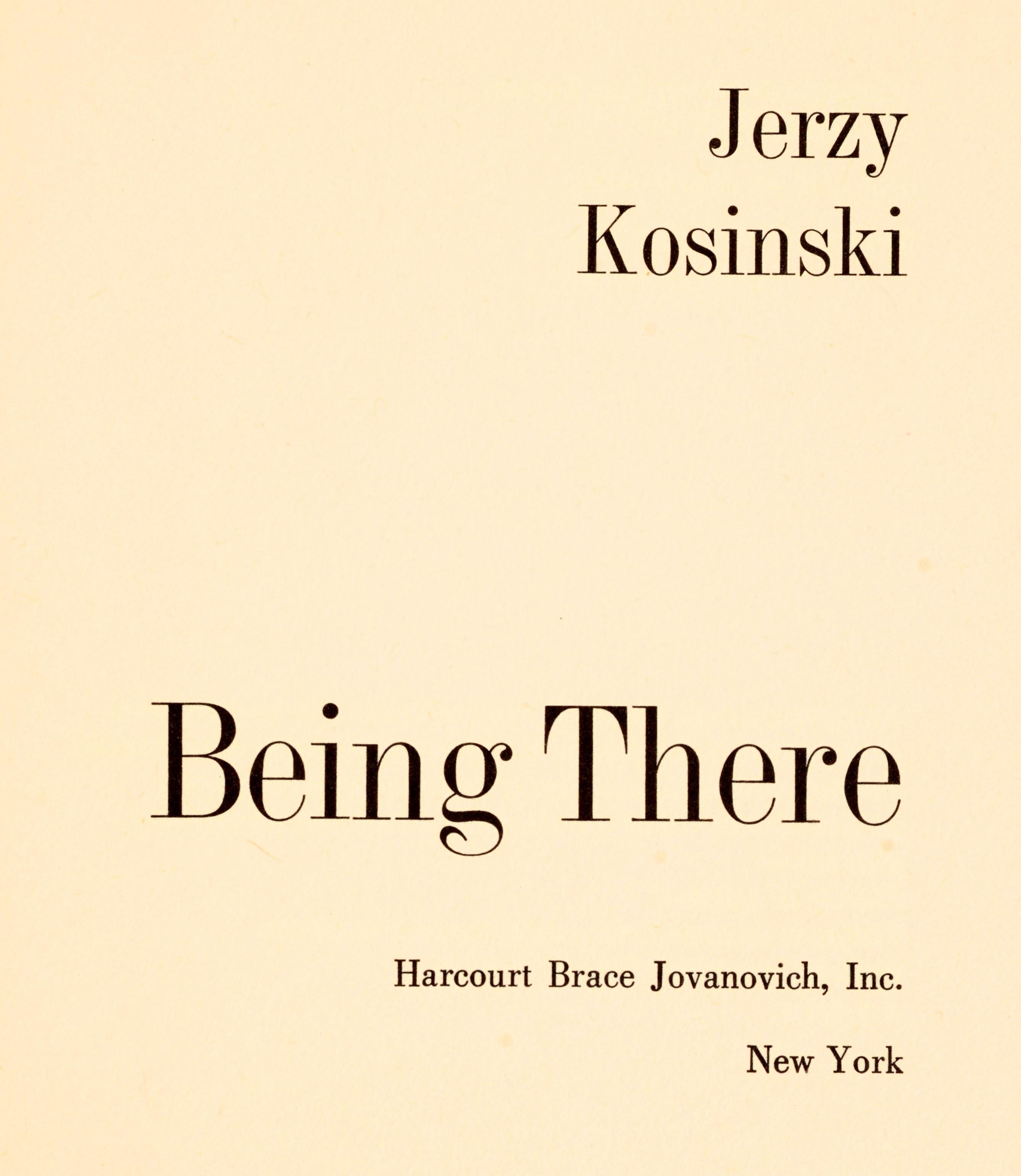 Fin du 20e siècle Being There de Jerzy N. Kosinski, Édition 1ère en vente