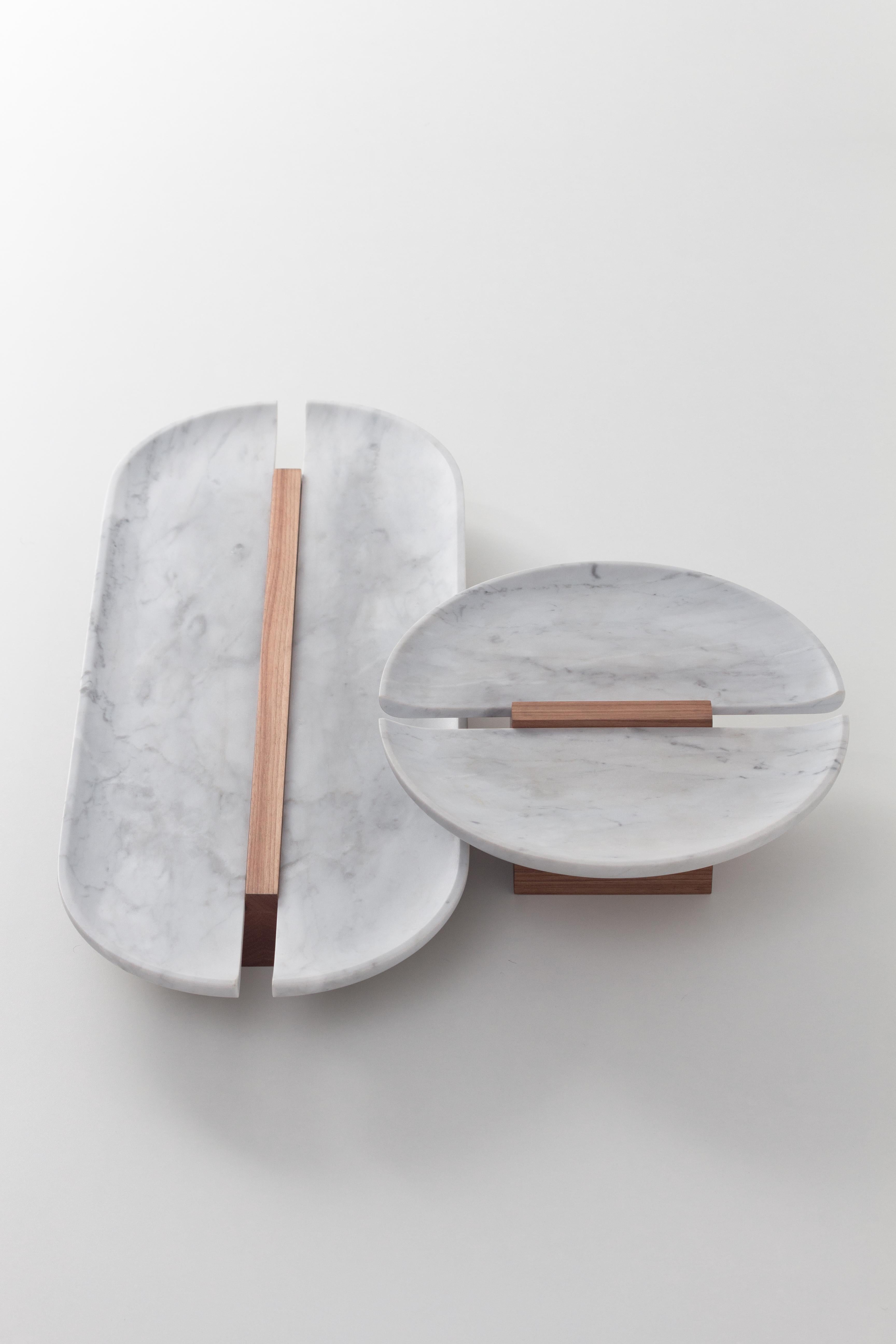 Marble Beira Centerpieces (Set of 3) in marble by Estúdio Dentro For Sale
