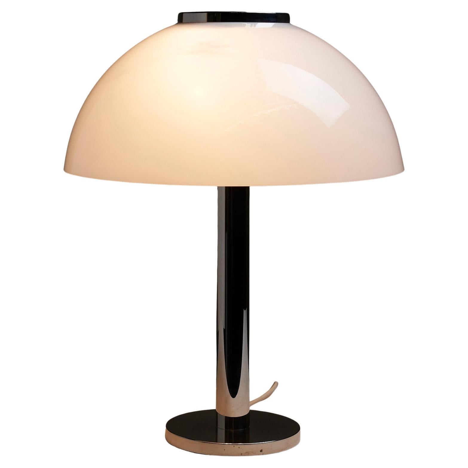 Beisl Leuchten Space Age White Acrylic Dome Table Lamp, 1970s For Sale