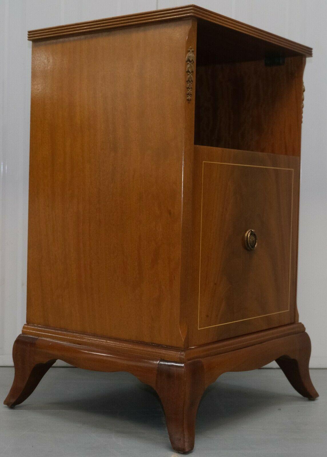 bedside table and bookshelf