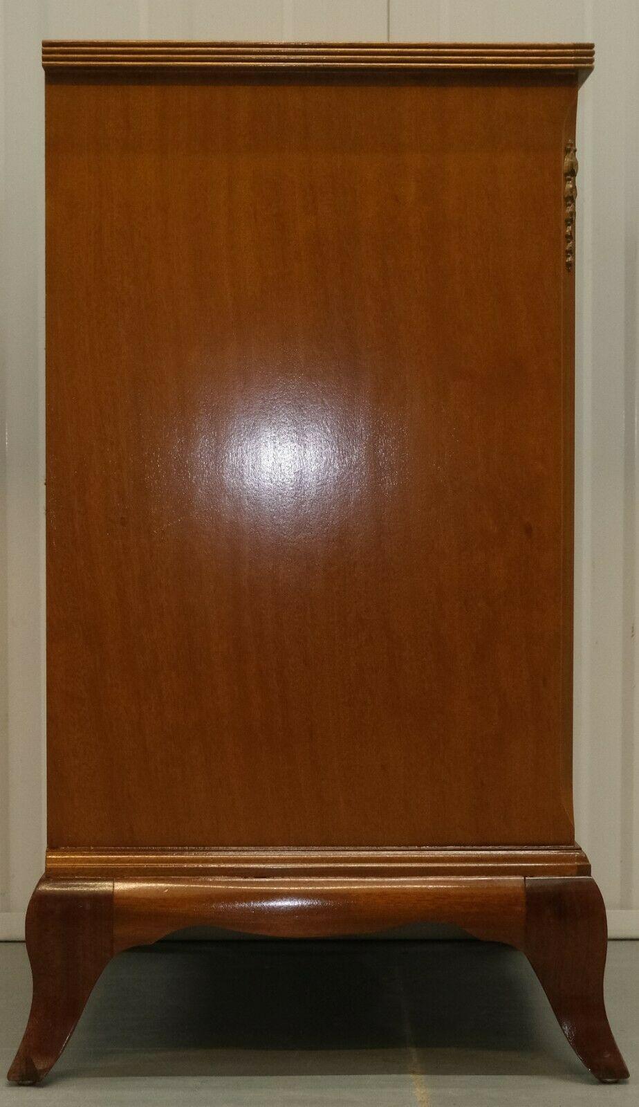 English Beithcraft Ltd Scotland Hardwood Bedside Cabinet Flame Figure Open Bookshelf