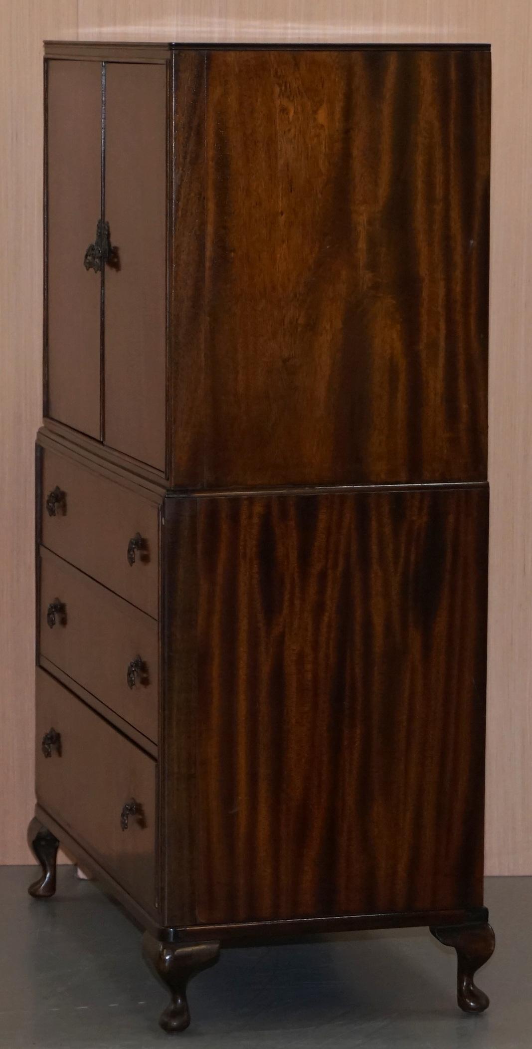 Beithcraft Scotland Flamed Mahogany Tallboy Chest of Drawers Part of Large Suite 2