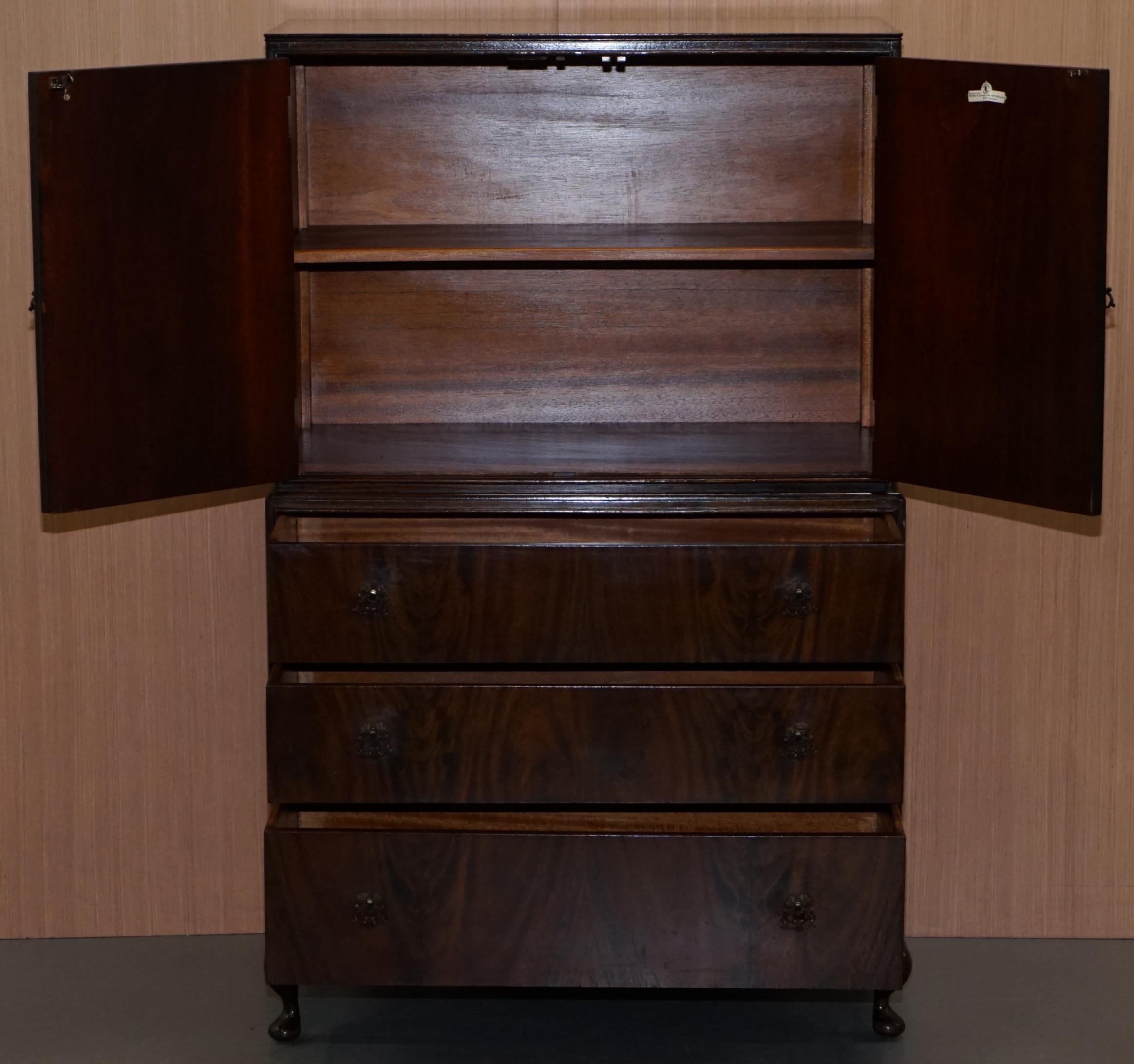 Beithcraft Scotland Flamed Mahogany Tallboy Chest of Drawers Part of Large Suite 4