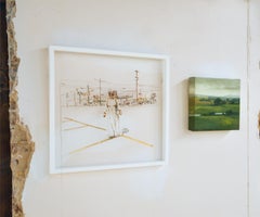 GLENROSE AVE. - Embroidered Scene of Glenrose Ave in Nashville in Wood Frame