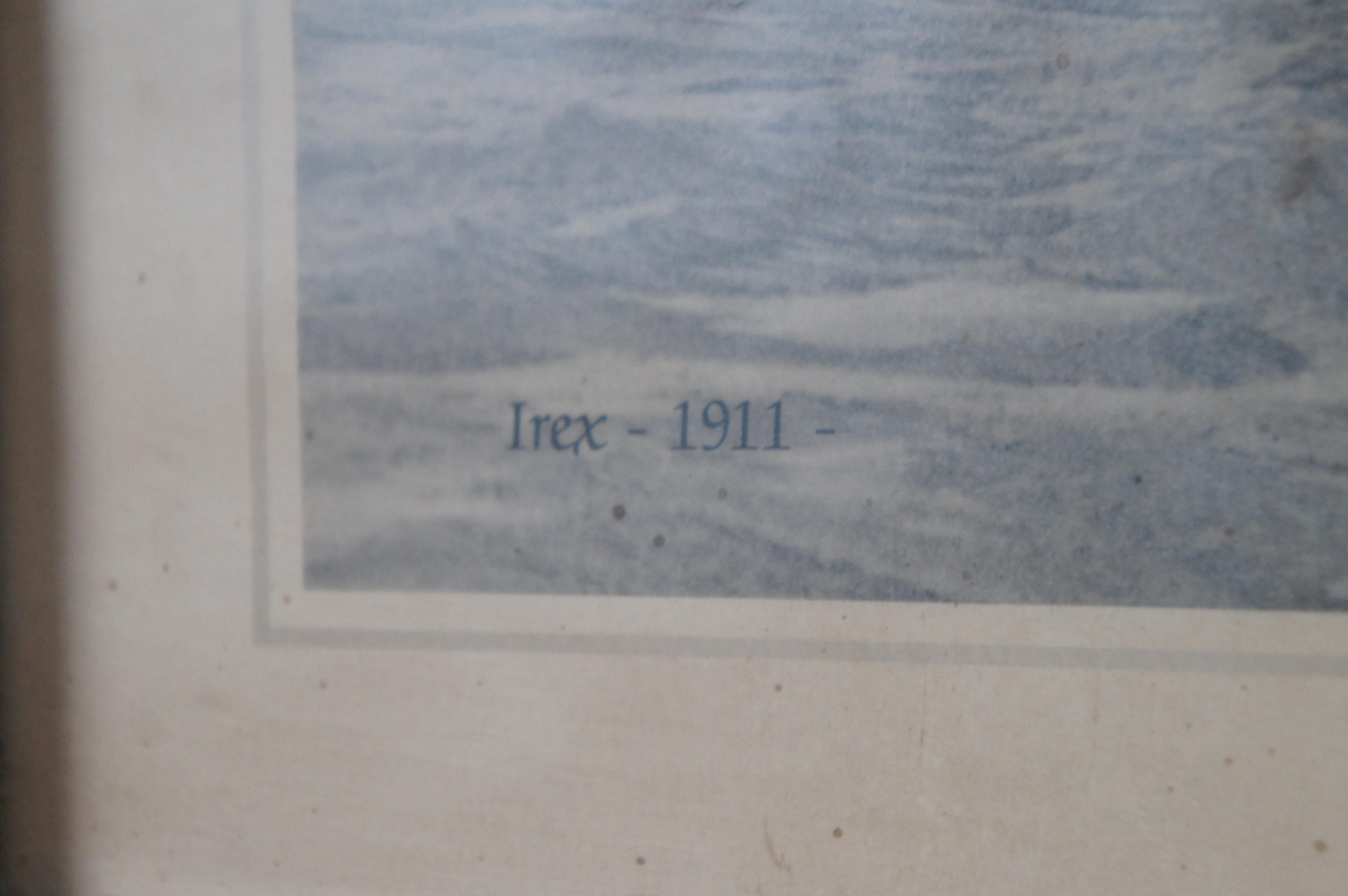 Beken of Cowes The Art of Sailing Irex 1911 Impression de voiliers signée et encadrée 49