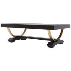 Bel Air Coffee Table in Chocolate and Antiqued Gold by Innova Luxuxy Group