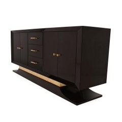 Bel Air Credenza in Chocolate and Antiqued Gold by Innova Luxuxy Group