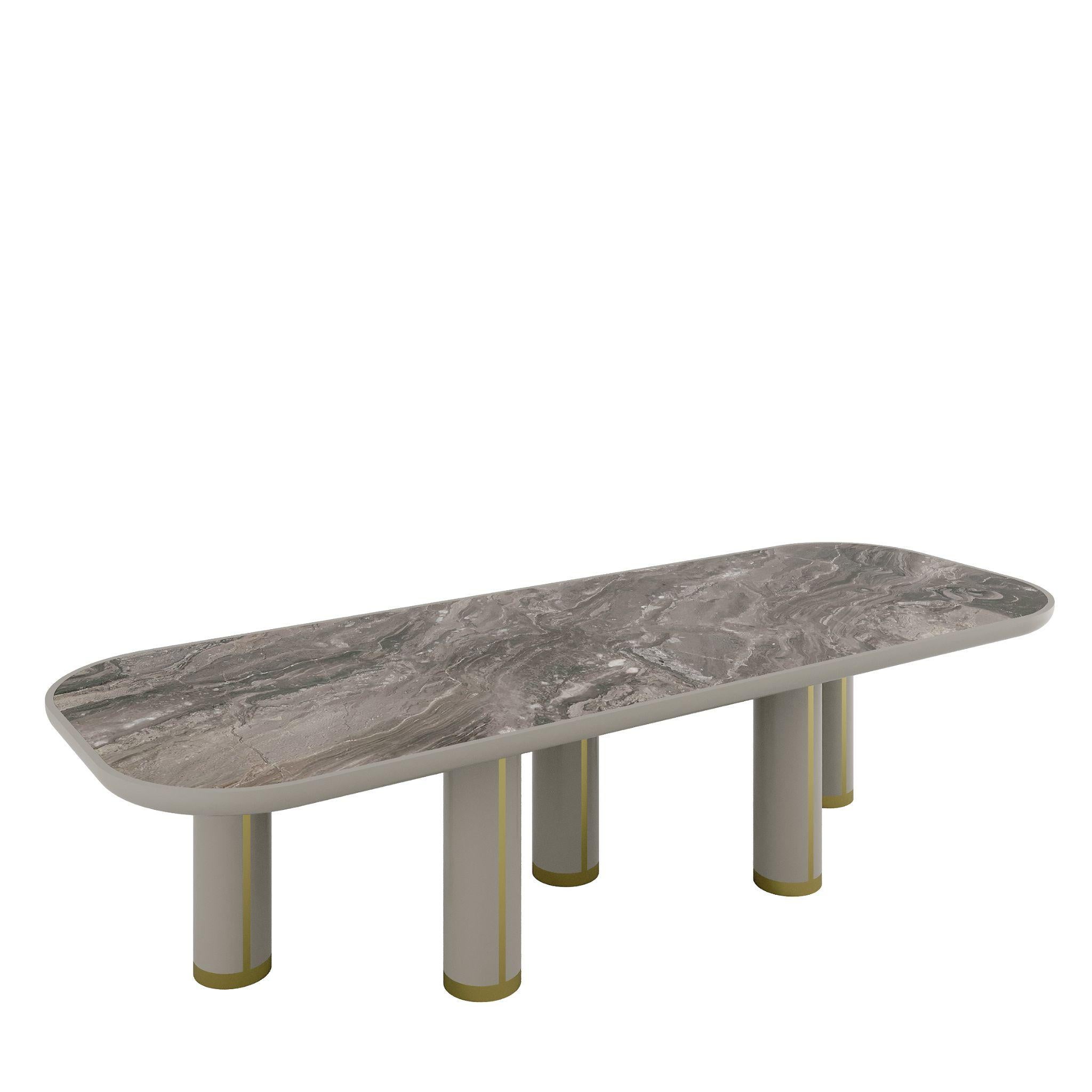Modern BEL-AIR five-legged dining table with ceramic top For Sale
