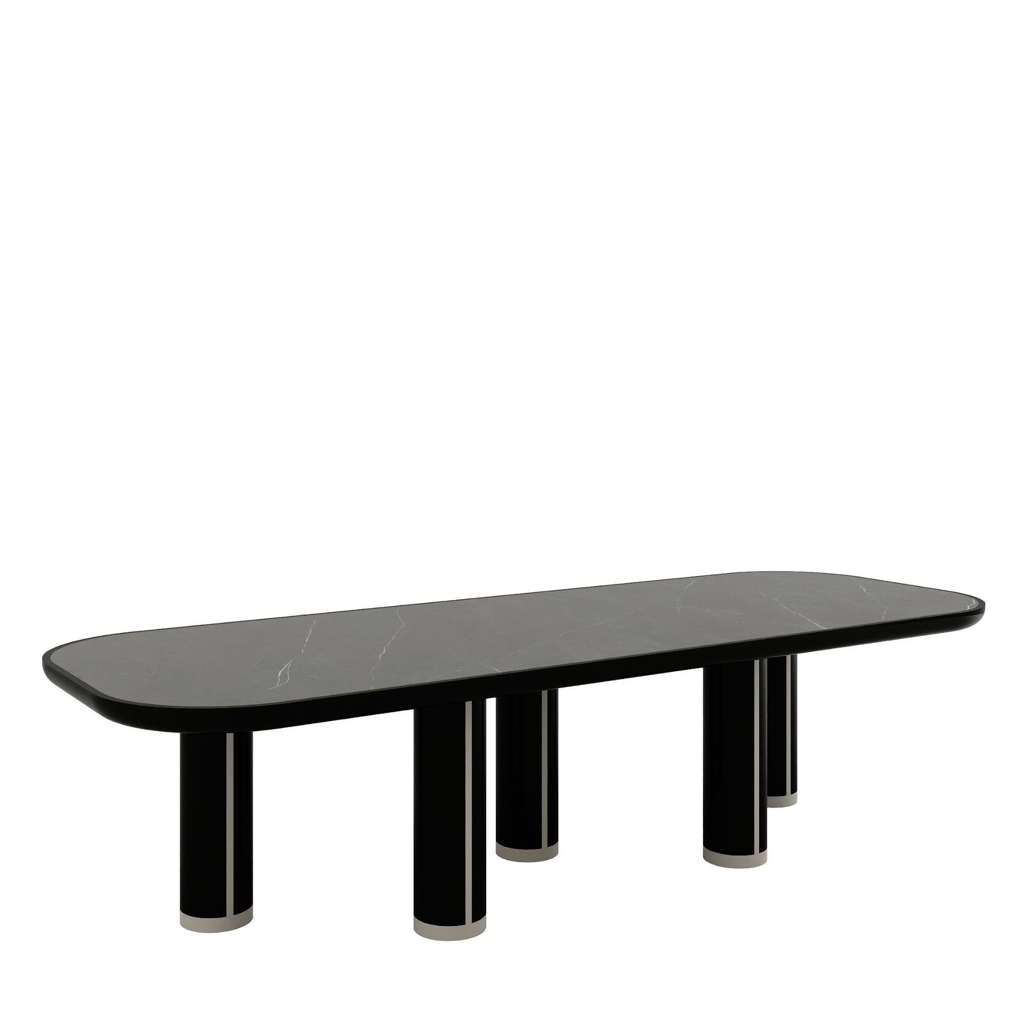 Portuguese BEL-AIR five-legged dining table with ceramic top For Sale